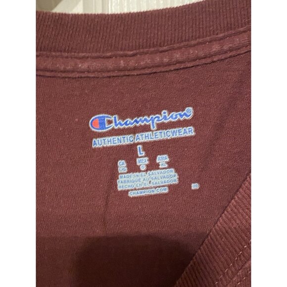 Virginia Tech Hokies Maroon S/S T-Shirt Men's Size L Champion NCAA - Picture 5 of 6